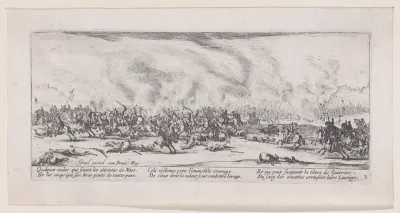 La Bataille (The Battle), from Les Misères et les Mal-Heures de la Guerre (The Miseries and Misfortunes of War), plate 3