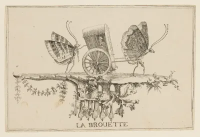 La Brouette (The Bath Chair) from Premier Essai de Papilloneries Humaines