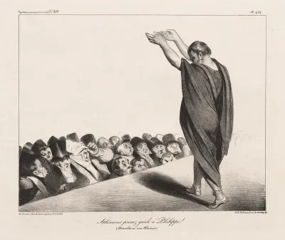 La Caricature, Pl. 454, Athenians Beware of Phillip!