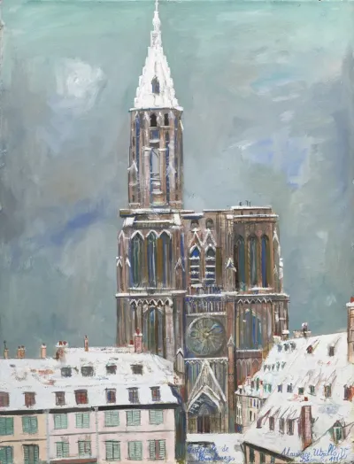 La Cathédrale de Strasbourg sous la neige
