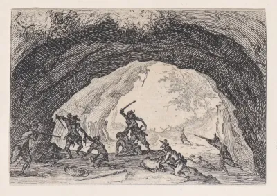 La Caverne de Brigands (The Cave of Thieves), from "Les Caprices" Series A, The Florence Set