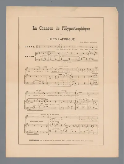 La Chanson de l'Hypertrophique (muziek van Jules Laforgue en Alphons Diepenbrock)