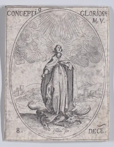 La Conception Glorieuse de la Se. Vierge (The Immaculate Conception), December 8th, from "Les Images De Tous Les Saincts et Saintes de L'Année" (Images of All of the Saints and Religious Events of the Year)