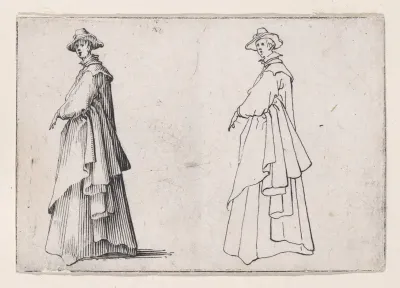 La Dame au Vêtement Ample (The Lady with Ample Clothing), from "Les Caprices" Series A, The Florence Set