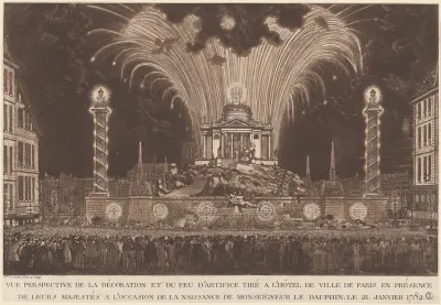 La Décoration et du Feu d'Artifice... la Naissance de Monseigneur le Daufin (Fireworks Celebrating the Birth of the Dauphin)
