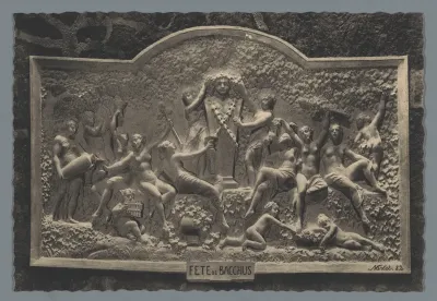 La Fete de Bacchus, Bas-relief sculpté dans la craie