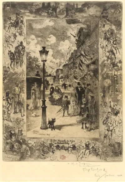 La Fête nationale au Boulevard Clichy (National Holiday on the Boulevard de Clichy)