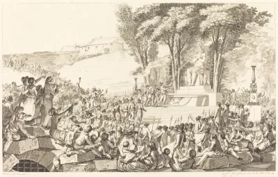 La Fontaine de la Regeneration sur les debris de la Bastille, le 10 avril 1793