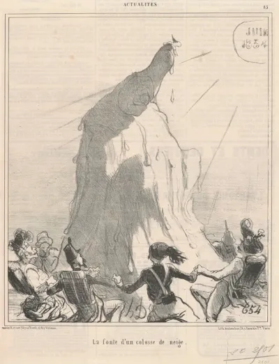 La fonte d'un colosse de neige