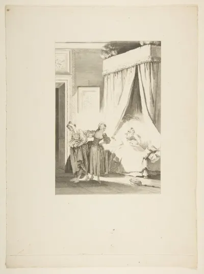 La Gageure des trois Commeres: La Servante, from "Contes et nouvelles en vers par Jean de La Fontaine.  A Paris, de l'imprimerie de  P. Didot, l'an III de la République, 1795"