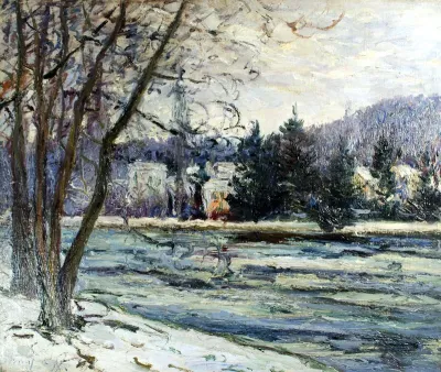 La glace, étang de Ville d’Avray