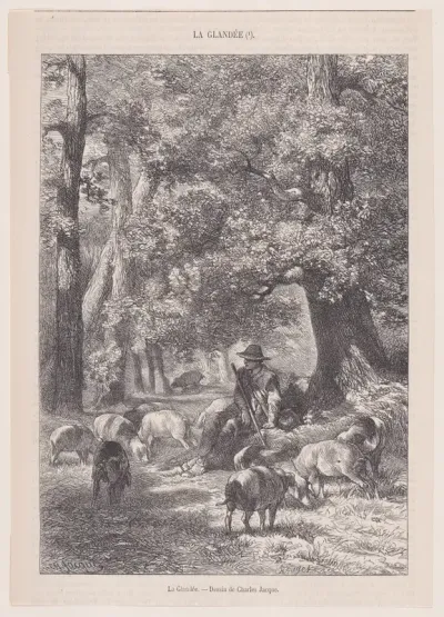 La Glandée, from "Le Magasin Pittoresque"