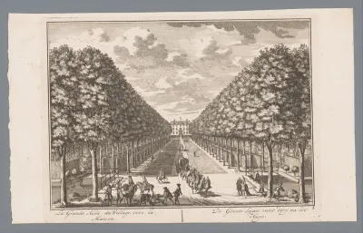 La grande allée du village vers la maison / De groote laan vant dorp na het huys