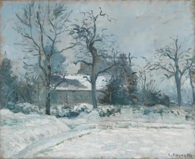 La Maison de la Piette, Montfoucault, effet de neige