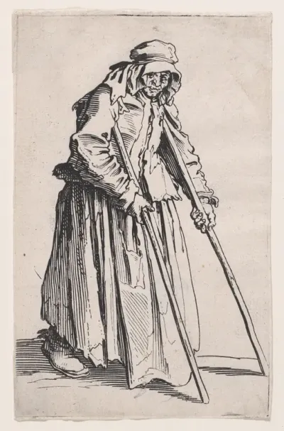 La Mendiante aux Béquilles (The Female Beggar with Crutches), from "Les Gueux suite appelée aussi Les Mendiants, Les Baroni, ou Les Barons" (The Beggars, also called the Barons)