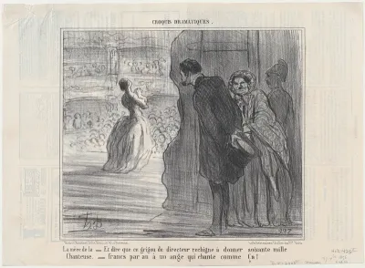 La mère de la chanteuse, from Croquis Dramatiques, published in Le Charivari, december 27, 1856