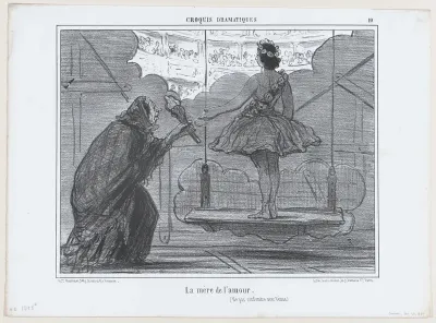 La mère de l'amour...., from Croquis Dramatiques, published in Le Charivari, January 20, 1857