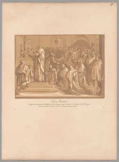 La Messe (The Mass), from Recueil d'estampes d'après les plus beaux tableaux et d'après les plus beaux desseins qui sont en France (Cabinet Crozat)