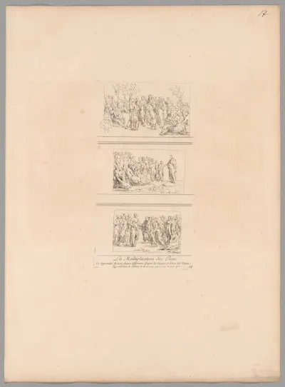 La Multiplication des Pains (The Multiplication of Loaves), from Recueil d'estampes d'après les plus beaux tableaux et d'après les plus beaux desseins qui sont en France (Cabinet Crozat)