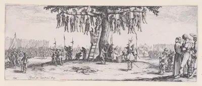 La Pendasion (The Hanging), plate 11 from "Les Misères et les Mal-Heures de la Guerre" (The Miseries and Misfortunes of War)