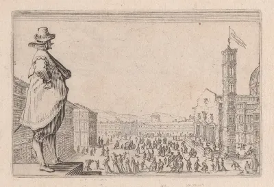 La Place du Dome, a Florence (The Piazza del Duomo, in Florence), from "Les Caprices" Series B, The Nancy Set