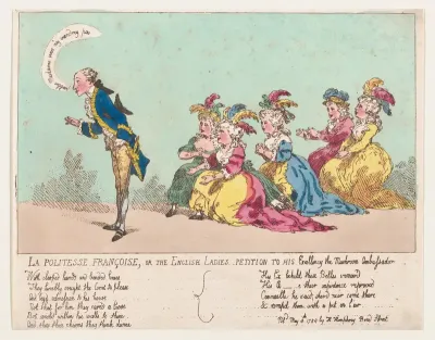 La politesse Françoise, or the English ladies petition to His Excellency the Mushroom Ambassador
