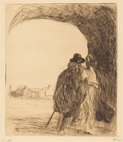 La rencontre sous la voute (3e planche) (The Meeting under the Arch) (third plate)
