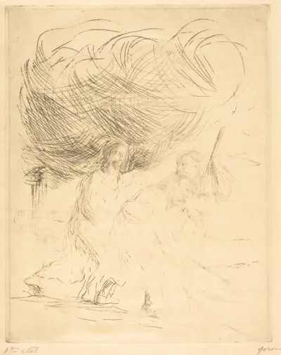 La route d'Emmaüs (2e planche) (The Road to Emmaus) (second plate)