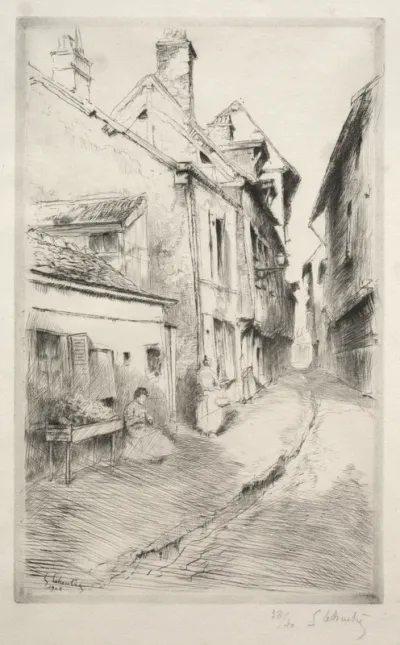 La rue de l'Ecole à Troyes