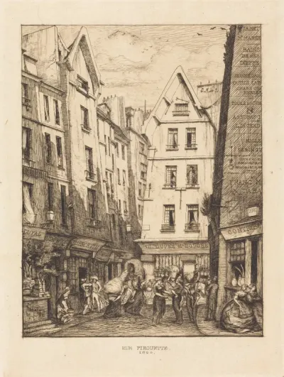 La Rue Pirouette aux halles, Paris (Pirouette Street, Near the Markets, Paris)