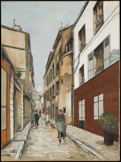 La Rue Saint-Rustique à Montmartre
