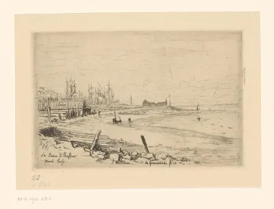 La Seine à Honfleur, marée basse