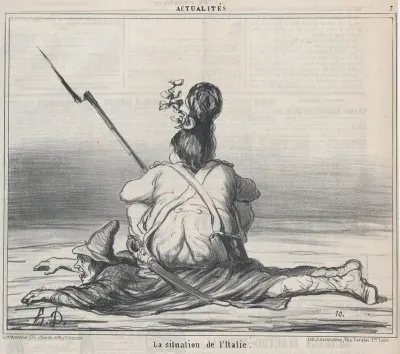 La situation de l'Italie, from Actualités, published in Le Charivari, February 21, 1859
