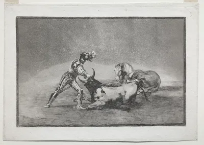 La Tauramaquia:  A Spanish Knight Kills the Bull after Having Lost His Horse