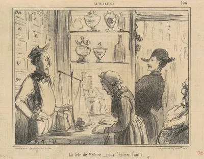 La tête de Méduse pour l'épicier fautif