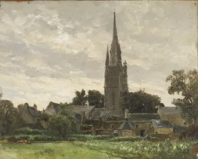La torre de la iglesia (cercanías de Douarnenez)