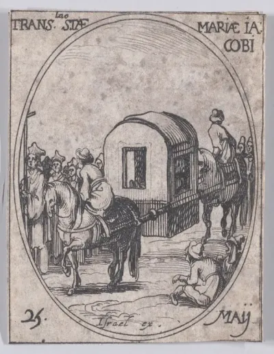 La Translation de Ste. Marie, Mère de S. Jacques (The Translation of St. Mary, Mother of St. James), May 25th, from "Les Images De Tous Les Saincts et Saintes de L'Année" (Images of All of the Saints and Religious Events of the Year)