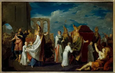 La translation des reliques de Saint Augustin, esquisse pour le tableau du réfectoire du couvent des Petits-Pères