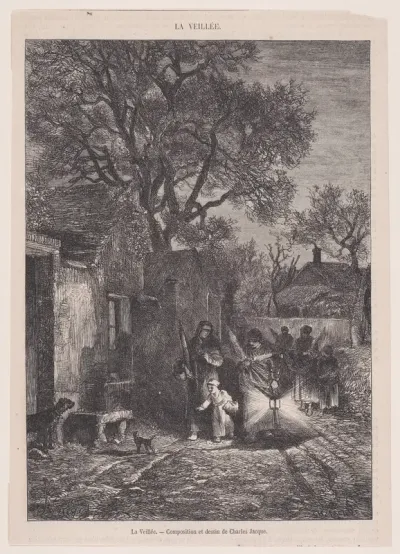 La Veillée, from "Le Magasin Pittoresque"