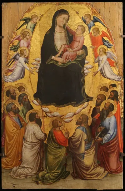 La Vierge en gloire avec les apôtres