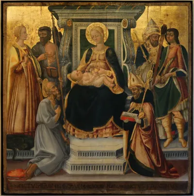La Vierge et l'Enfant trônant avec six saints