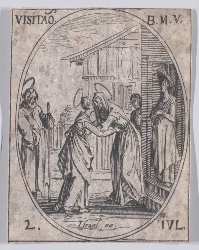 La Visitation de la Sainte Vierge (The Visitation), July 2nd, from "Les Images De Tous Les Saincts et Saintes de L'Année" (Images of All of the Saints and Religious Events of the Year)