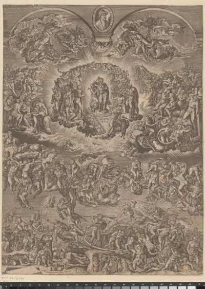 Laatste Oordeel met portret van Michelangelo