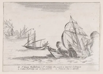 L'Abordage du Taccio (The Collision of Taccio), from "Les Combats de Quatre Galères" (The Battles of Four Galleys)