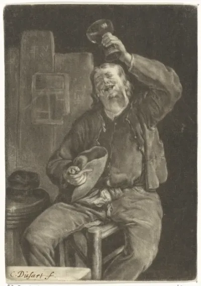 Lachende drinker