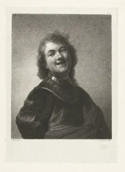 Lachende man