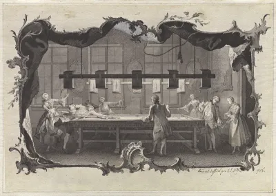 Ladies and Gentlemen Playing Billiards