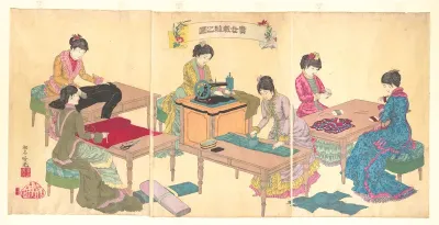 Ladies Sewing (Kijo saihō no zu)
