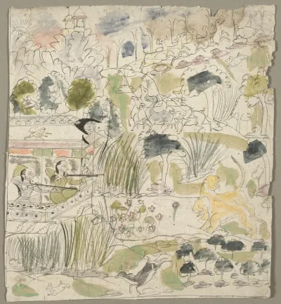 Ladies Shooting from a Pavilion