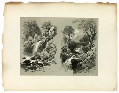 Lady Fall, Vale of Heath, and Fall on the Brent, from Picturesque Selections